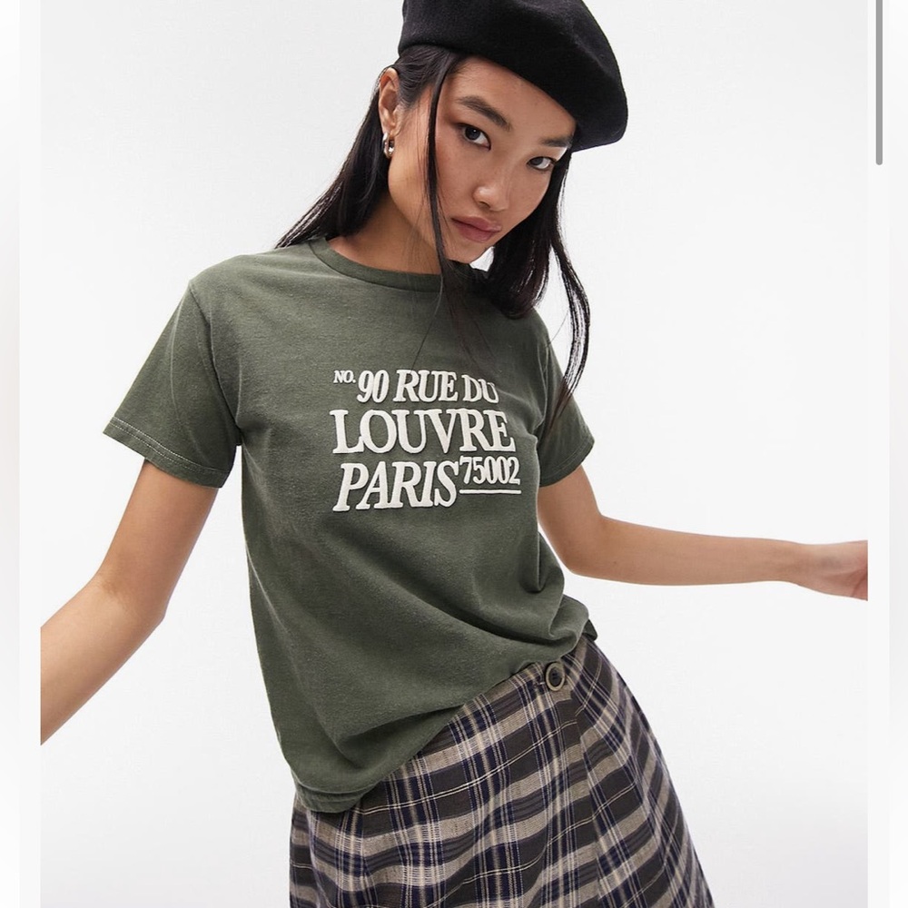 Topshop Shrunken Graphic Tee